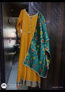 Beautiful Floor Lenght Gown With Dupatta..