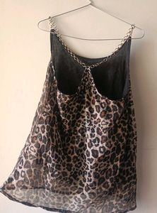 Leopard Print Chain Top