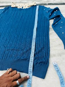 Blue Polka Dot Sweater