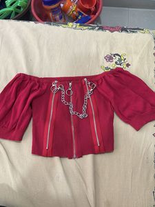 Off Shoulder Crop Top