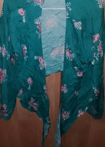 Branded Shrug With Front Tie
