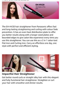 Panasonic EH-HV20-K62B Hair Straightener