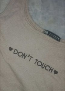 &#34;Don&#39;t Touch&#34; Graphic Tank Top