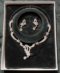 Necklace 🧣 Earring Silver Stone