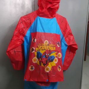 Spider-Man Raincoat For 10yr Old Kids