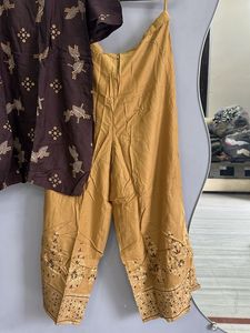 Brown Printed Kurta Set (3xl)