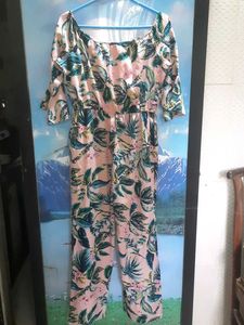 Floral Print Off-Shoulder Jumpsuit