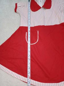 Vintage Style Red &amp; White Dress Anime