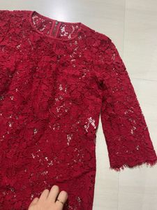 Deep Red lace tops/dress
