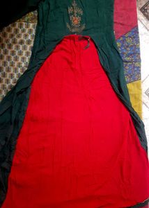 Green Ethenic Cut Out Gown Xxl Size