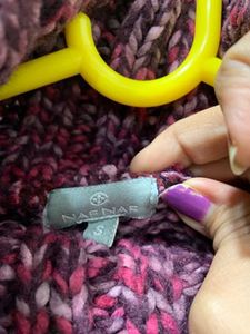 Imported Pink Knit Turtleneck Sweater