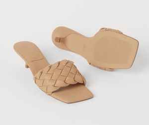 Beige Braided Heels