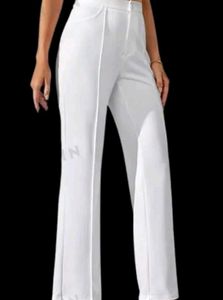White Wide Leg Pants