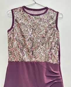 “Elegant Purple A-Line Maxi Dress”