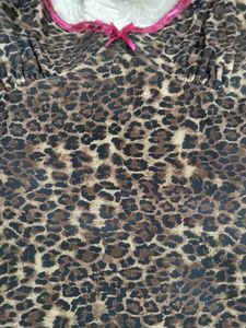 leopard print Y2K dress