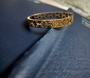 Anti Tarnish Floral Open Bracelet/Bangle
