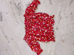 Floral Red Top