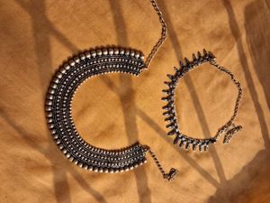 Combo Of 2 Oxidised Chokers. 🩶