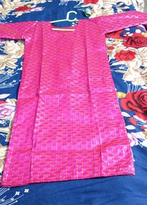 Beautiful Chanderi Rani Colour Kurti