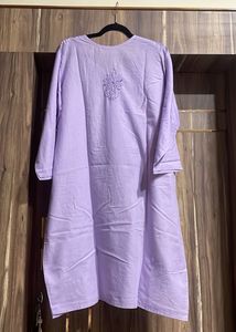 Lavender Embroidered Kurta