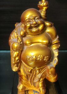 Golden Laughing Buddha Statue