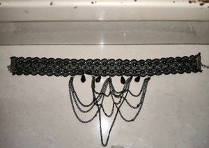 Black Lace & Chain Choker
