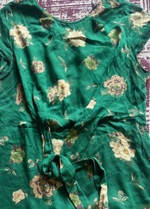 Green Floral Top