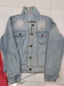 Coral Dress &amp; Denim Jacket Set