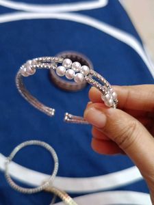 Pearl &amp; Rhinestone Bracelets Set Of 6