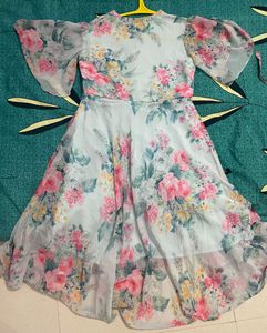 Baby Blue Floral Dress