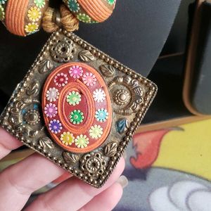 Orange Unique Necklace