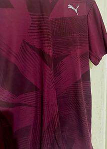 Burgundy Gym/Regular Wear T-shirt