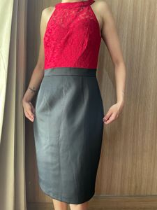 Red &amp; Black Bodycon Dress