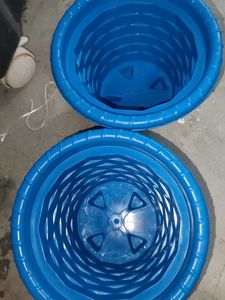 Colorful Plastic Plant Pots - Set of 4