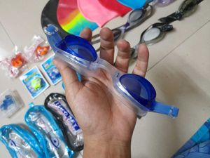 Swimming Cap + Goggles + Nose &amp; Ear Plugs