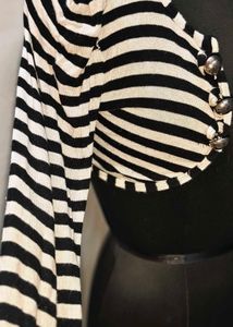 Tops For Rs.99 Only/ Black &amp; White Cardigan