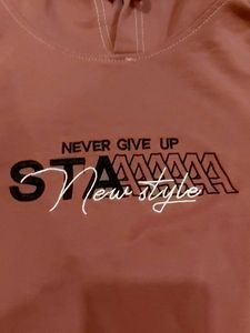 Dusty Rose Graphic Print Hoodie