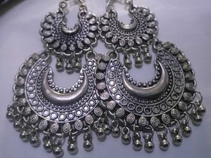 Boho Silver Statement Earrings