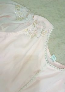 Peach Anarkali &amp; Dupatta