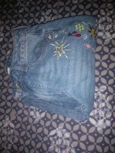 Embroidered Denim Jeans