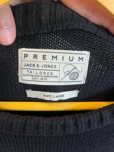 Jack &amp; Jones- Black Knit Sweater (L)