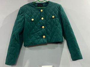 Vintage Emerald Green Quilted Jacket