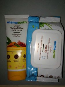 Combo Mamaearth Makeup Remover wipes and facewash