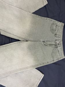 Wide Leg Grey Jeans