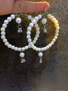 Pearl Hoop Earrings