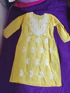 Cotton Kurti With Embroidery Salwar