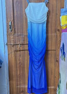 Newme ombre mesh blue dress