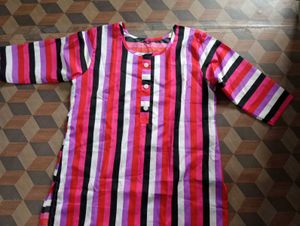Striped Cotton Kurti
