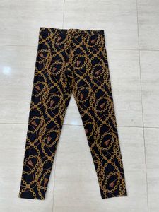 👑ZARA Chain Print Leggings|Gold &amp; Black|Must Buy