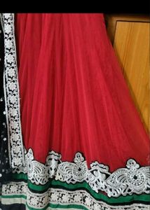 Elegant Red Anarkali Kurta Set